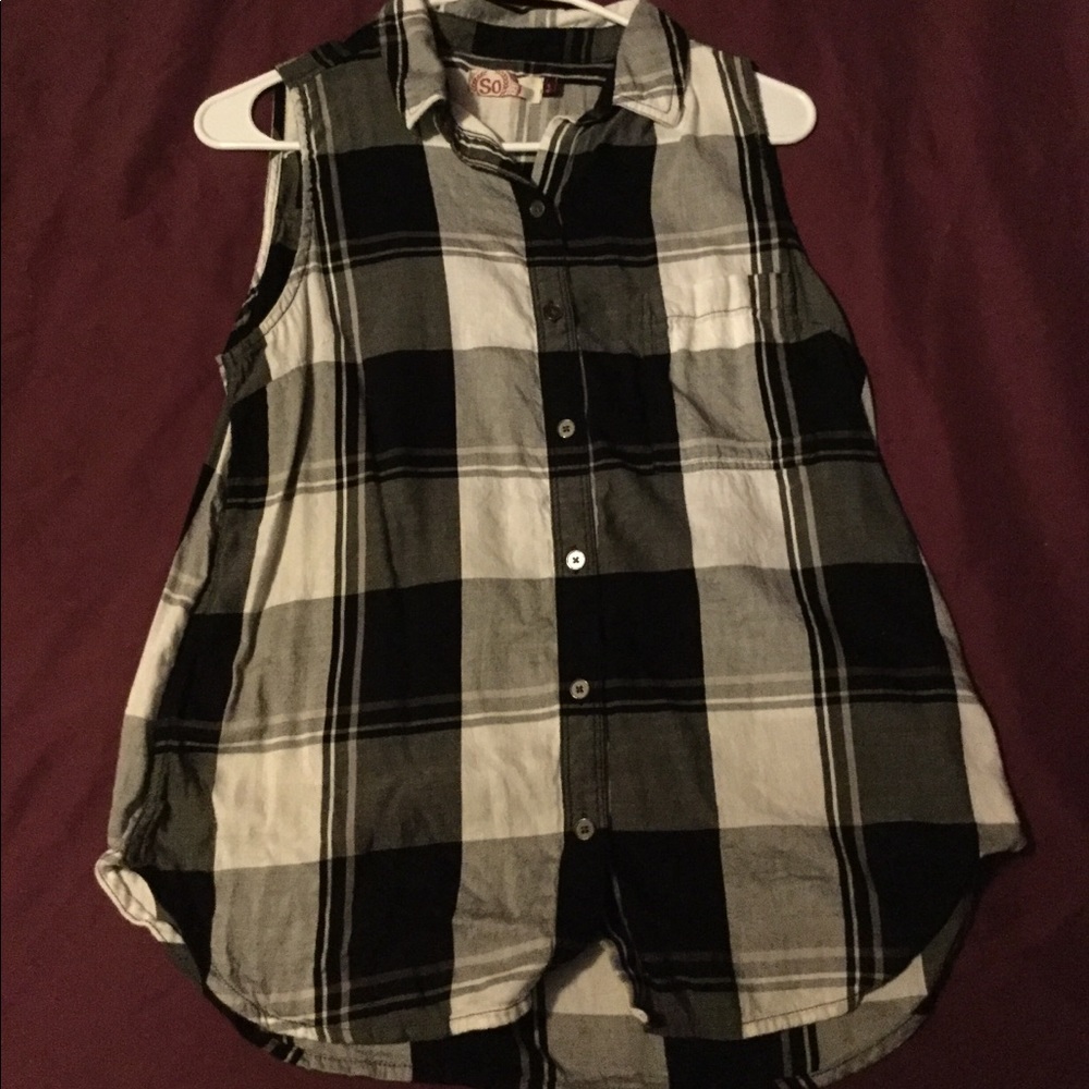 Black and White Plaid tank top